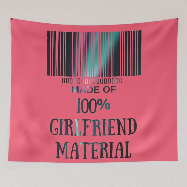 Item preview, Copy of Made Of Girlfriend Material Golden- Funny Barcode unique designed and sold by MAEffects.
