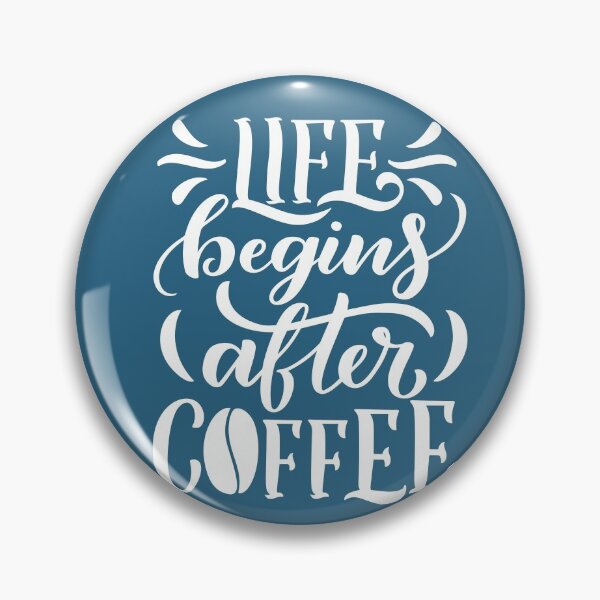 Item preview, life begins after coffee - coffee quote designed and sold by Hoetoons.