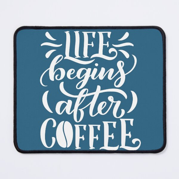 Item preview, life begins after coffee - coffee quote designed and sold by Hoetoons.
