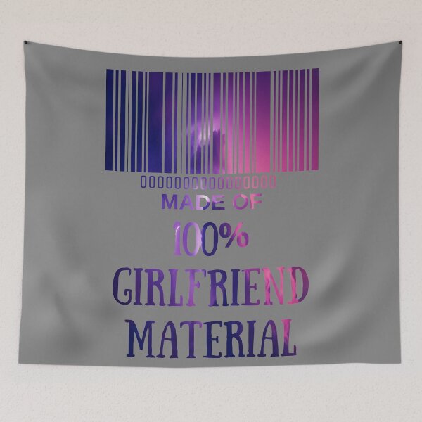 Item preview, Made Of Girlfriend Material Golden- Funny Barcode unique designed and sold by MAEffects.