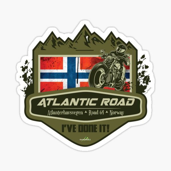 Item preview, Atlantic Ocean Road Norway Atlanterhavsvegen Sticker T-Shirt 01 designed and sold by OuterShellUK.