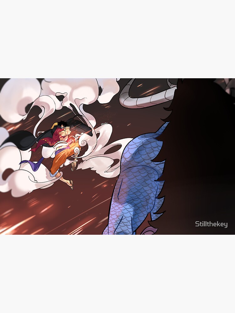 Pegatina «Luffy Vs Kaido   One Piece Fanart, Wano ARC» De Stillthekey