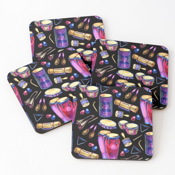 Item preview, Drum Music Notes Watercolor designed and sold by MignonBeauty.