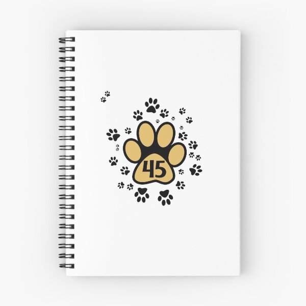 Item preview, Animal paw prints with number 45 - pets designed and sold by MadandMean.