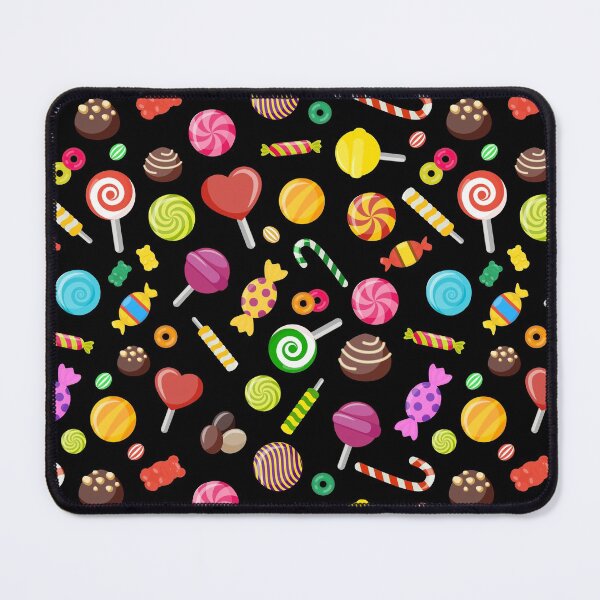 Aperçu de l'œuvre Modèle d'assortiment de bonbons sucrés colorés créée et vendue par Happy Puppy Print On Demand.