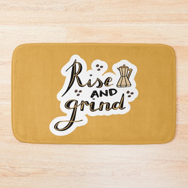 Item preview, rise and grind - coffee quote designed and sold by Hoetoons.