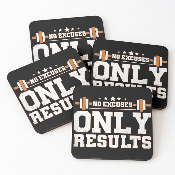 Item preview, No Excuses Only Results Fitness Lover Design designed and sold by amishacreates.