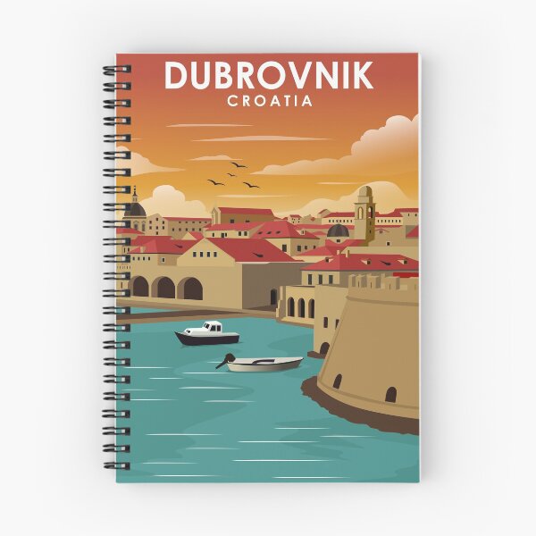 Item preview, Dubrovnik Croatia Vintage Minimal Travel Poster designed and sold by Stadify.