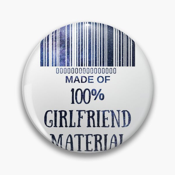 Item preview, Made Of 100% Girlfriend Material Blue Starry Nights- Aesthetic Funny Barcode unique designed and sold by MAEffects.