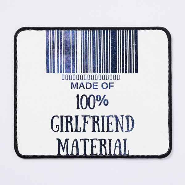 Item preview, Made Of 100% Girlfriend Material Blue Starry Nights- Aesthetic Funny Barcode unique designed and sold by MAEffects.