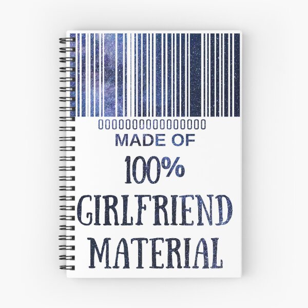 Item preview, Made Of 100% Girlfriend Material Blue Starry Nights- Aesthetic Funny Barcode unique designed and sold by MAEffects.