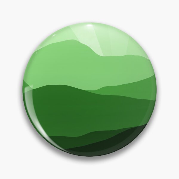 Item preview, Layers of Mountain Peaks and Sun in Green designed and sold by SeaChangeDesign.