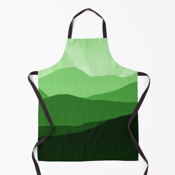 Item preview, Layers of Mountain Peaks and Sun in Green designed and sold by SeaChangeDesign.