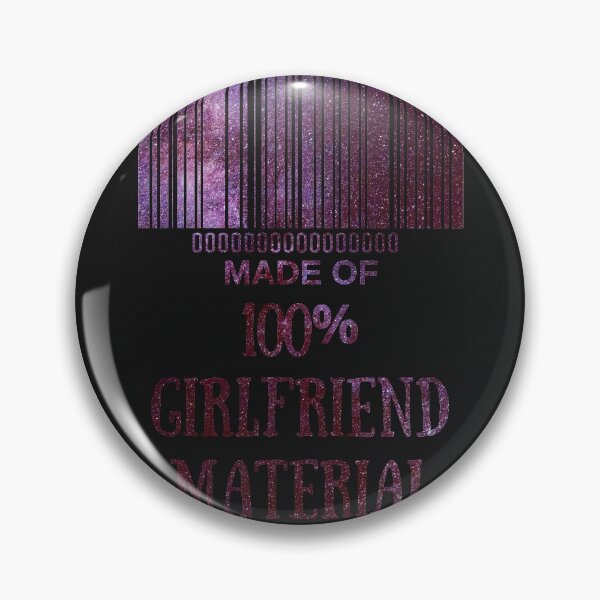 Item preview, Made Of 100% Girlfriend Material Red Starry Nights- Aesthetic Funny Barcode unique designed and sold by MAEffects.