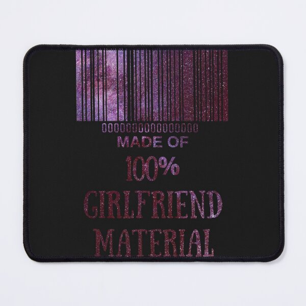 Item preview, Made Of 100% Girlfriend Material Red Starry Nights- Aesthetic Funny Barcode unique designed and sold by MAEffects.