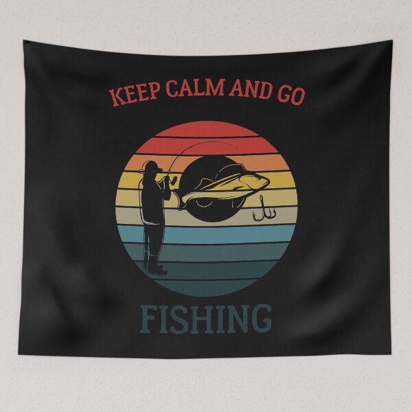 Item preview, Keep calm and go fishing 60 designed and sold by SARAHKUHNS.