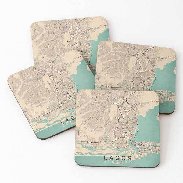 Item preview, Lagos City Map of Nigeria - Vintage designed and sold by deMAP.