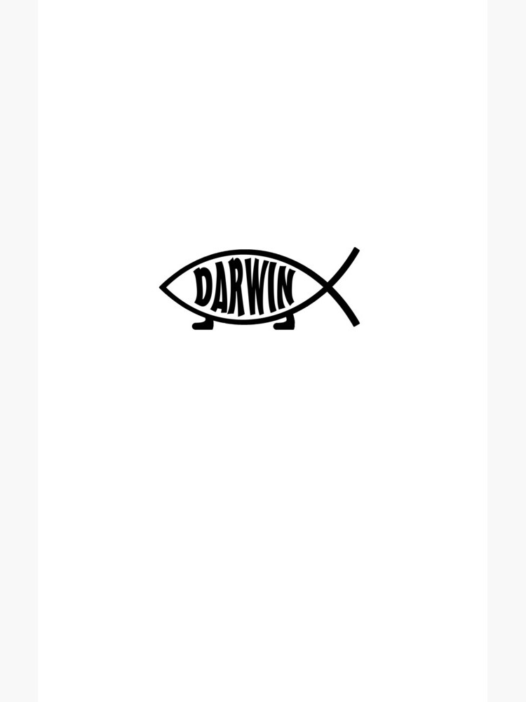 "Darwin fish with legs symbol perfect for scientists