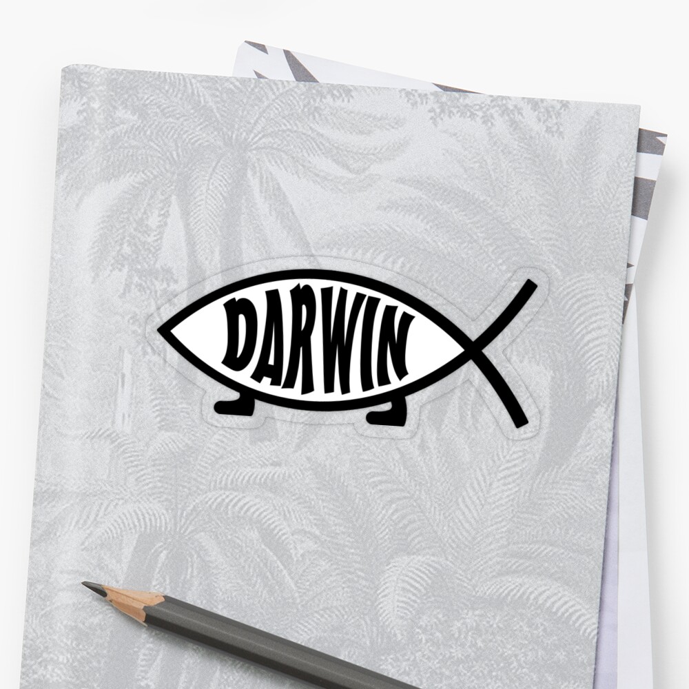 "Darwin fish with legs symbol perfect for scientists