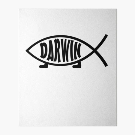 Darwin fish with legs symbol - perfect for scientists / atheists