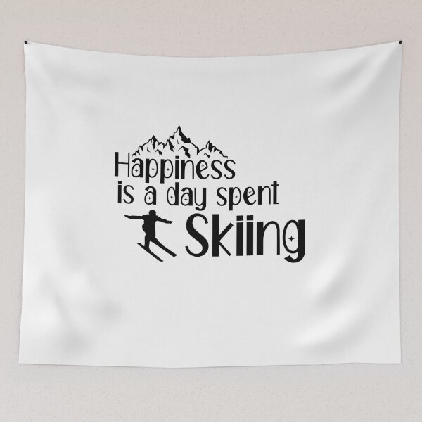 Item preview, Happiness is a day spent Skiing designed and sold by ErmessThiings.