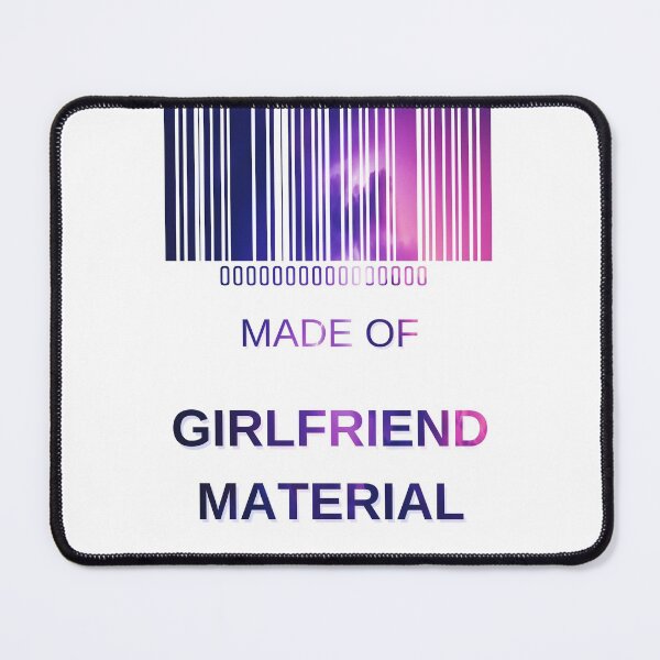 Item preview, Made Of Girlfriend Material Pink Sky- Funny Barcode unique designed and sold by MAEffects.