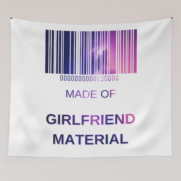 Item preview, Made Of Girlfriend Material Pink Sky- Funny Barcode unique designed and sold by MAEffects.