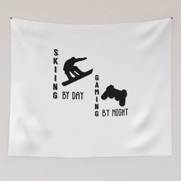 Item preview, Skiing By Day Gaming By Night designed and sold by ErmessThiings.