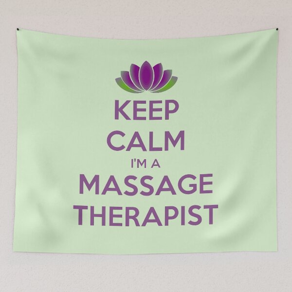 Item preview, Keep Calm I Am A Massage Therapist Purple Text Lotus Flower designed and sold by taiche.