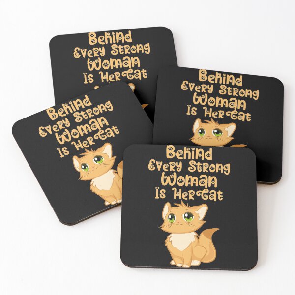 Item preview, Behind Every Strong Woman is Her Cat designed and sold by 5lav.