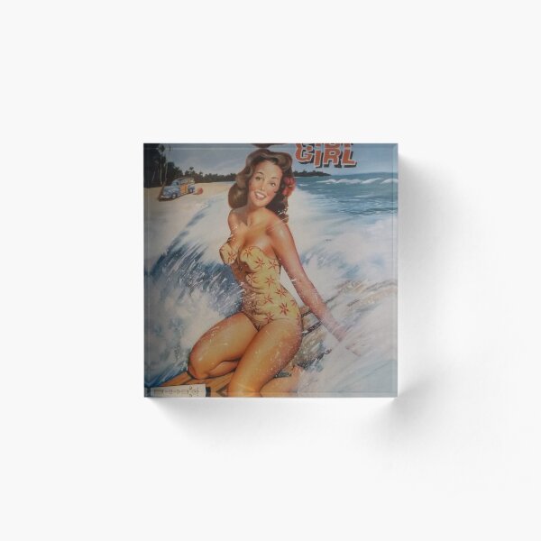 Surfer Girl Acrylic Block