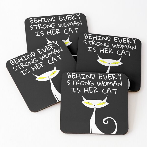 Item preview, Behind Every Strong Woman is Her Cat designed and sold by 5lav.