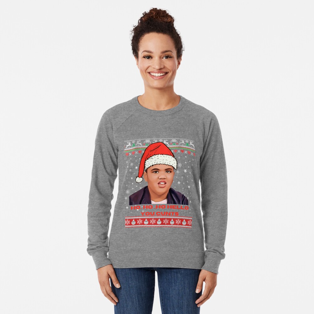Discover Harvey price christmas ho ho hello you cunts - Harvey price meme Lightweight Sweatshirts