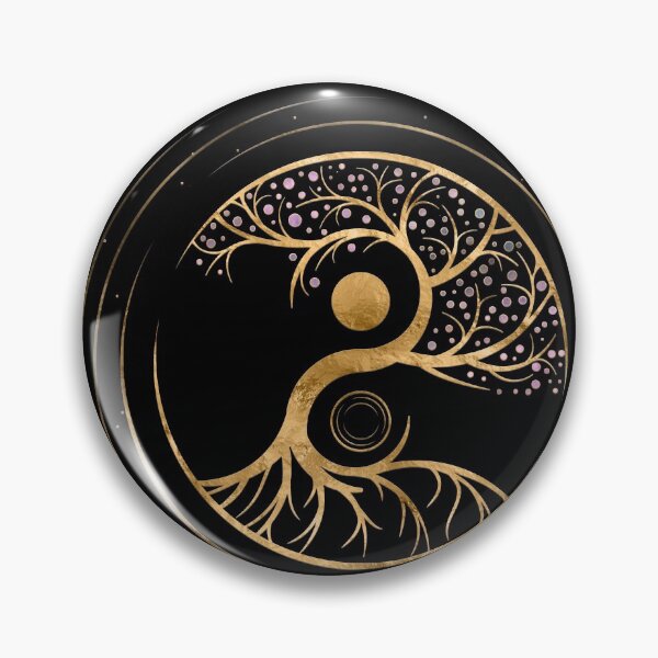 Item preview, Yin Yang Tree of life - Fluorite and Gold designed and sold by k9printart.