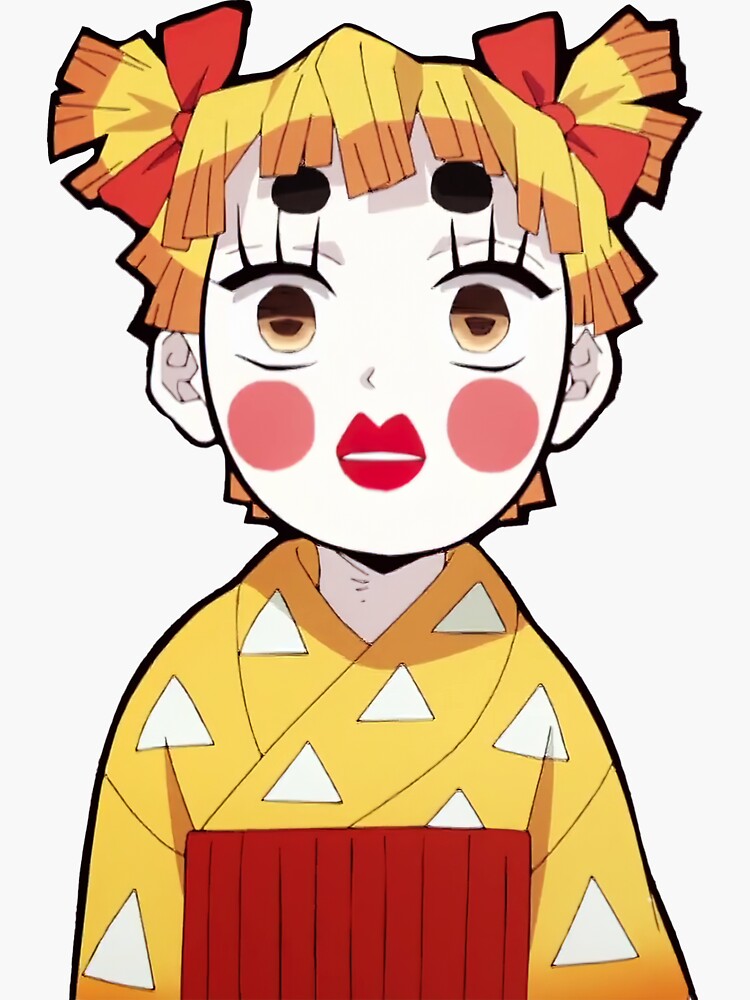 "Zenitsu Agatsuma Female Version" Sticker by richbanana Redbubble