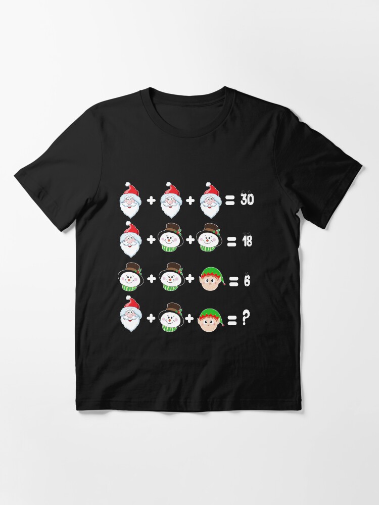 Christmas Math Quiz Math Teacher Christmas Funny Meme Essential T Shirt for Sale by Twan Pas31 Redbubble