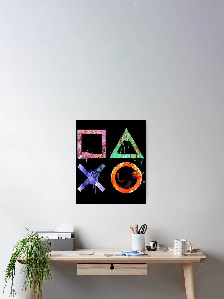 Playstation Watercolor Symbols T-Shirt Playstation Watercolor Symbols T-Shirt
