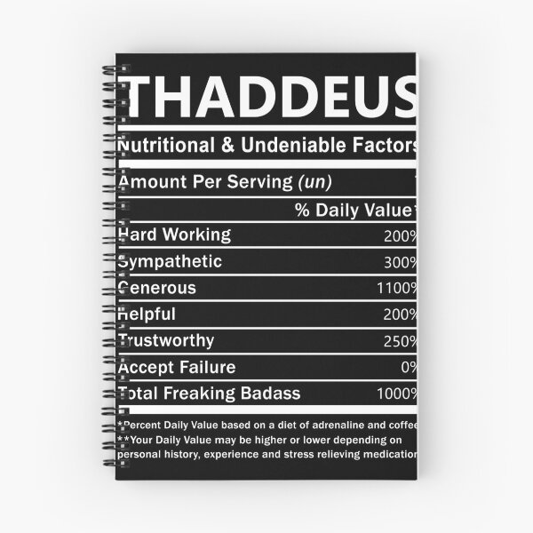 Item preview, Thaddeus Name T Shirt - Thaddeus Nutritional And Undeniable Factors Gift Item Tee designed and sold by artiagasonya.