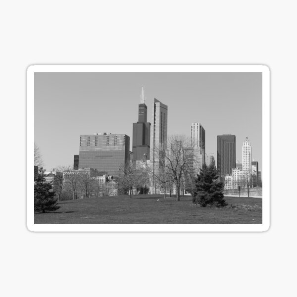 Item preview, Chicago skyline black and white designed and sold by mvpaskvan.