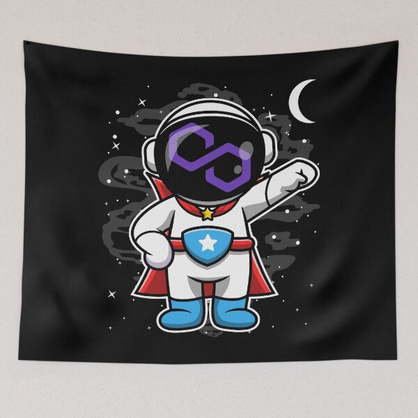 Item preview, Super Astronaut Polygon Matic Coin To The Moon Crypto Token Cryptocurrency Blockchain Wallet HODL designed and sold by AdamRoberts90.