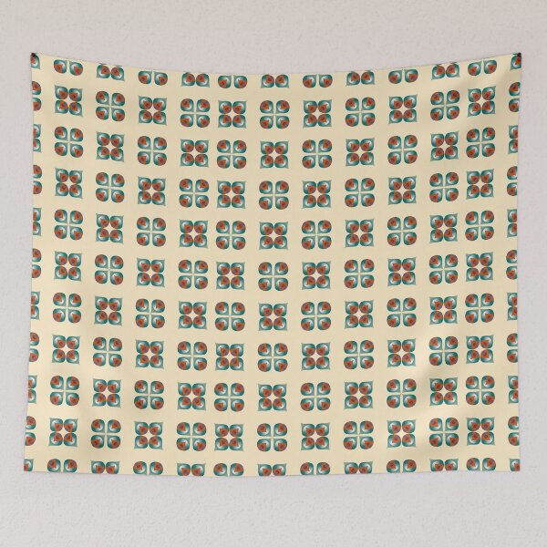 Item preview, Lora 1 Square on Cream Pattern designed and sold by MorningFlowerA.