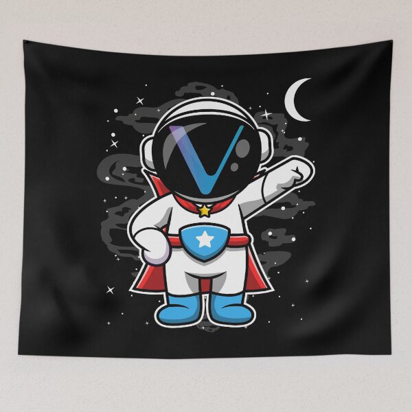 Item preview, Super Astronaut Vechain VET Coin To The Moon Crypto Token Cryptocurrency Blockchain Wallet HODL designed and sold by AdamRoberts90.