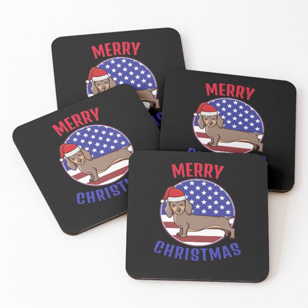 Item preview, Patriotic Christmas weinerdog Santa clause flag xmas designed and sold by JustSaiyan1.