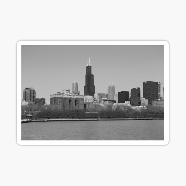 Item preview, Chicago skyline black and white designed and sold by mvpaskvan.