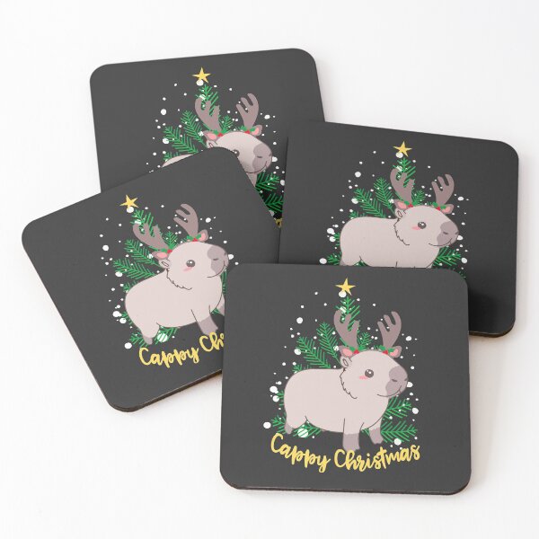 Item preview, Capybara Reindeer Cappy Christmas for Capybara lovers designed and sold by KlaraMacinka.