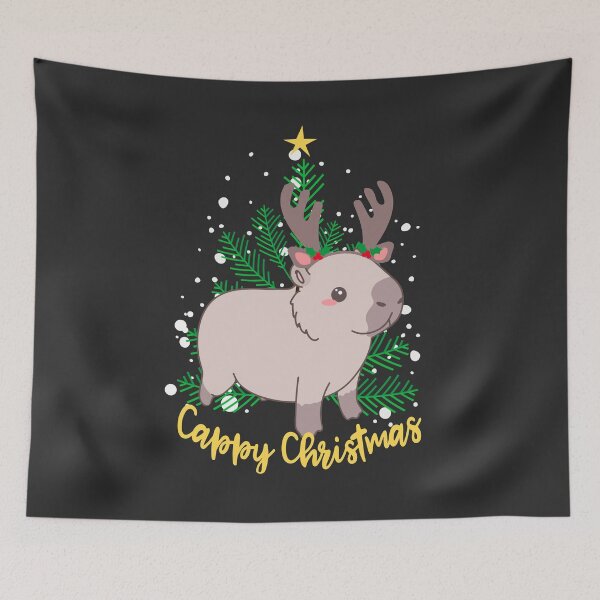 Item preview, Capybara Reindeer Cappy Christmas for Capybara lovers designed and sold by KlaraMacinka.