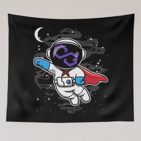 Item preview, Super Astronaut Polygon Matic Coin To The Moon Crypto Token Cryptocurrency Blockchain Wallet HODL designed and sold by AdamRoberts90.