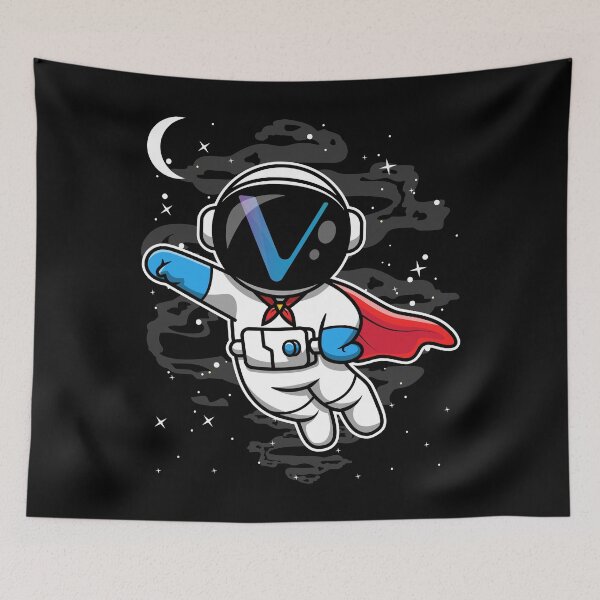 Item preview, Super Astronaut Vechain VET Coin To The Moon Crypto Token Cryptocurrency Blockchain Wallet HODL designed and sold by AdamRoberts90.