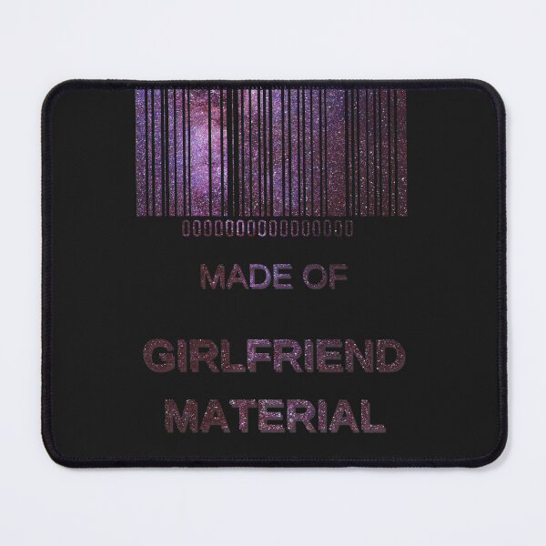Item preview, Made Of 100% Girlfriend Material Red Starry Nights- Aesthetic Funny Barcode unique designed and sold by MAEffects.
