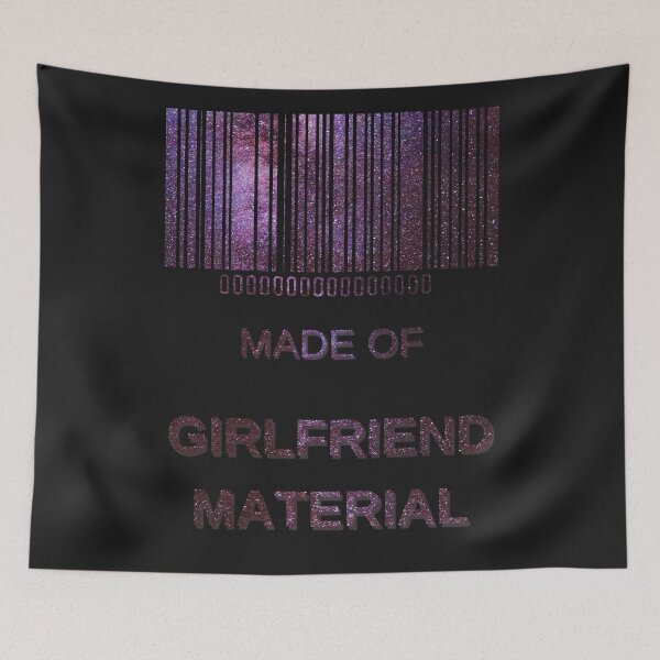 Item preview, Made Of 100% Girlfriend Material Red Starry Nights- Aesthetic Funny Barcode unique designed and sold by MAEffects.